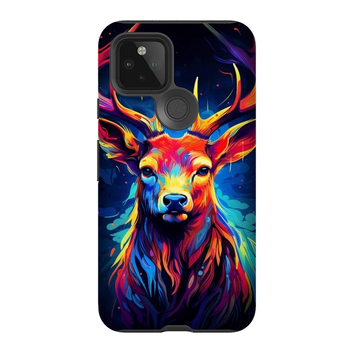 Pixel 5 StrongFit Colorful deer by haroulita