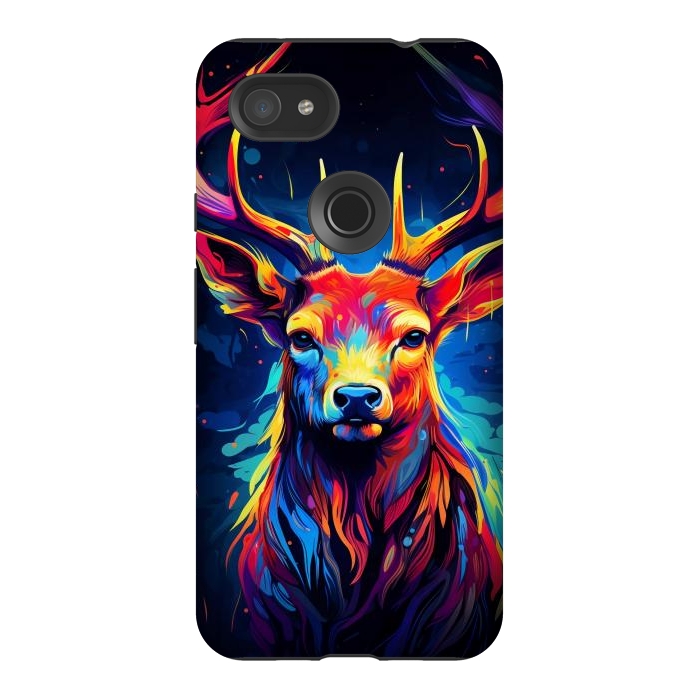 Pixel 3AXL StrongFit Colorful deer by haroulita