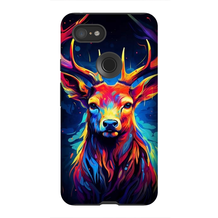 Pixel 3XL StrongFit Colorful deer by haroulita