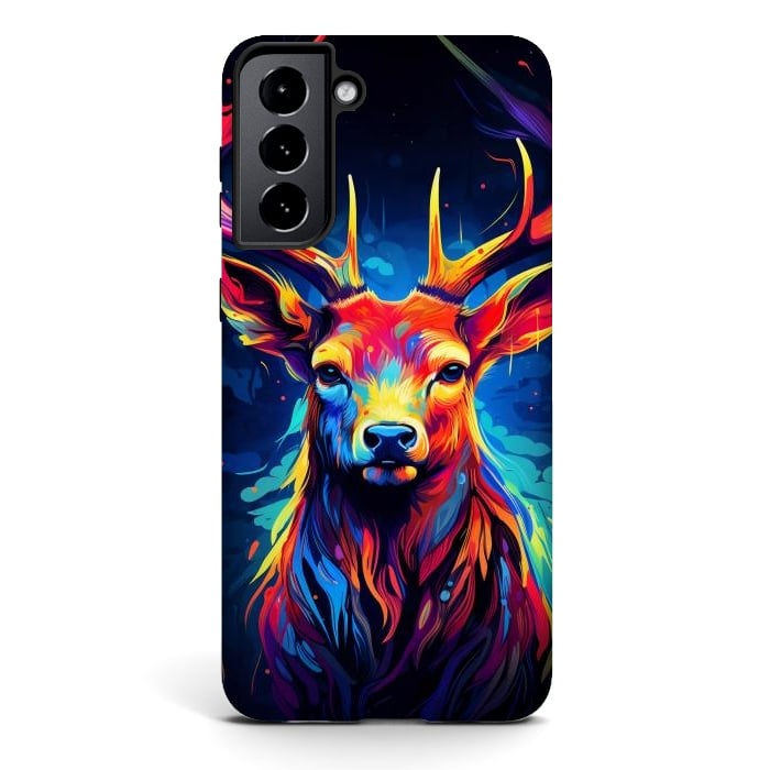 Galaxy S21 StrongFit Colorful deer by haroulita