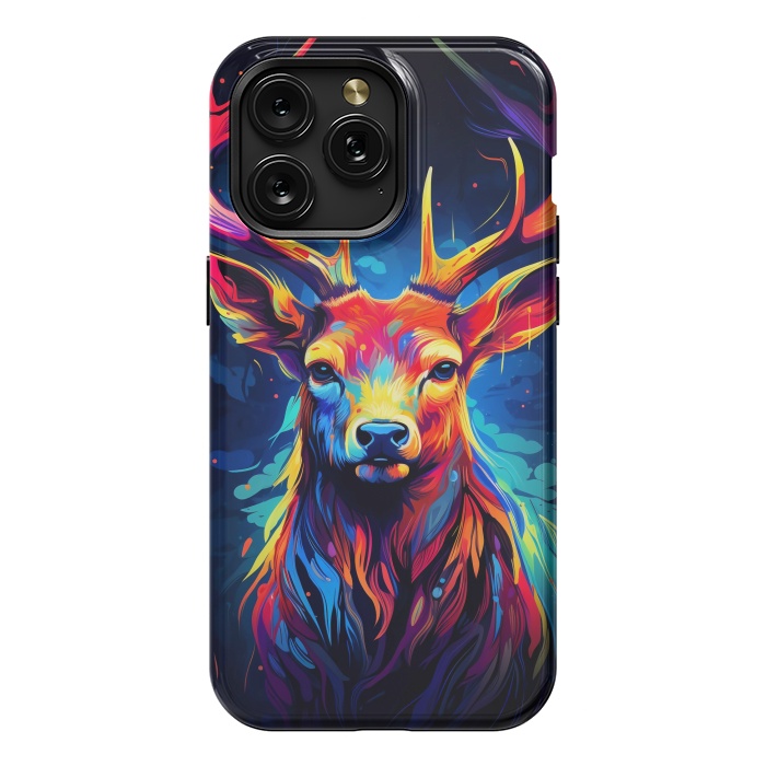 iPhone 15 Pro Max StrongFit Colorful deer by haroulita