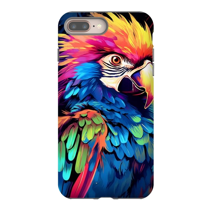 iPhone 7 plus StrongFit Colorful parrot by haroulita