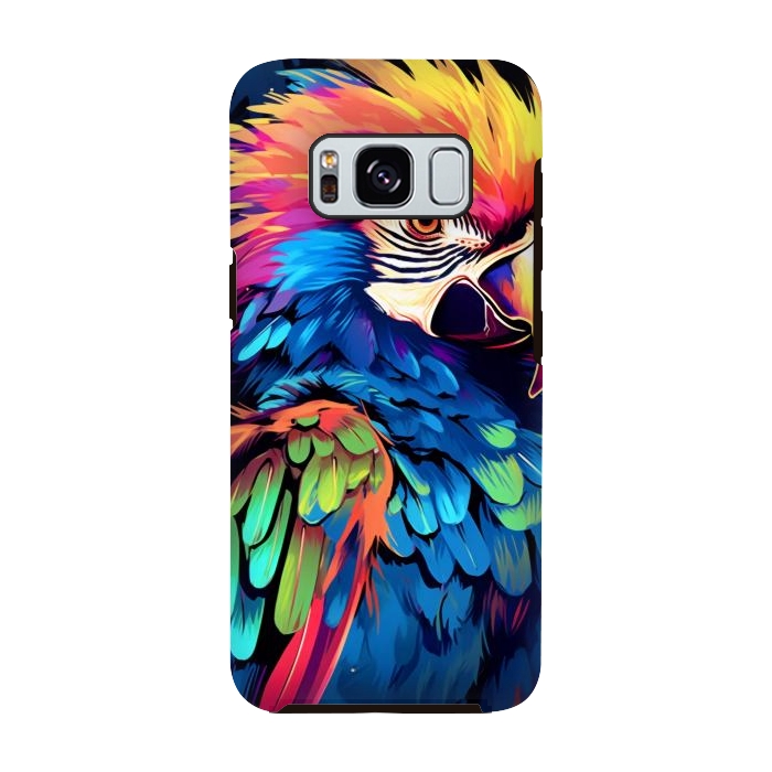 Galaxy S8 StrongFit Colorful parrot by haroulita