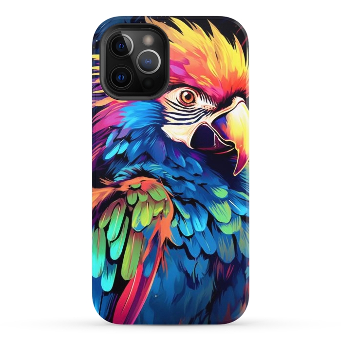 iPhone 12 Pro StrongFit Colorful parrot by haroulita