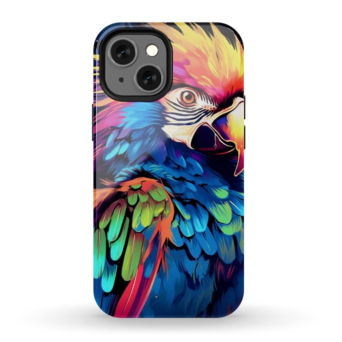 iPhone 13 mini StrongFit Colorful parrot by haroulita