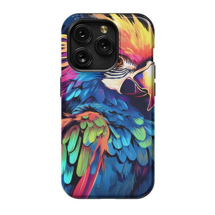 iPhone 15 Pro StrongFit Colorful parrot by haroulita