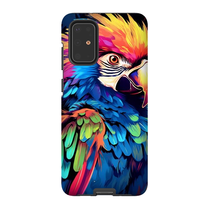 Galaxy S20 Plus StrongFit Colorful parrot by haroulita