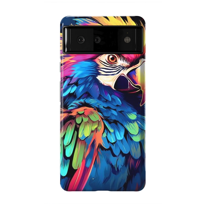 Pixel 6 StrongFit Colorful parrot by haroulita