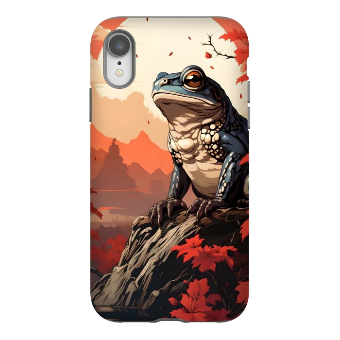 iPhone Xr StrongFit Japanese frog by haroulita
