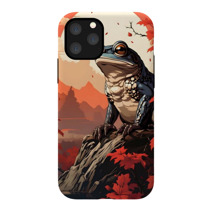 iPhone 11 Pro StrongFit Japanese frog by haroulita