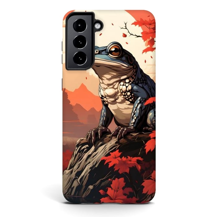 Galaxy S21 plus StrongFit Japanese frog by haroulita
