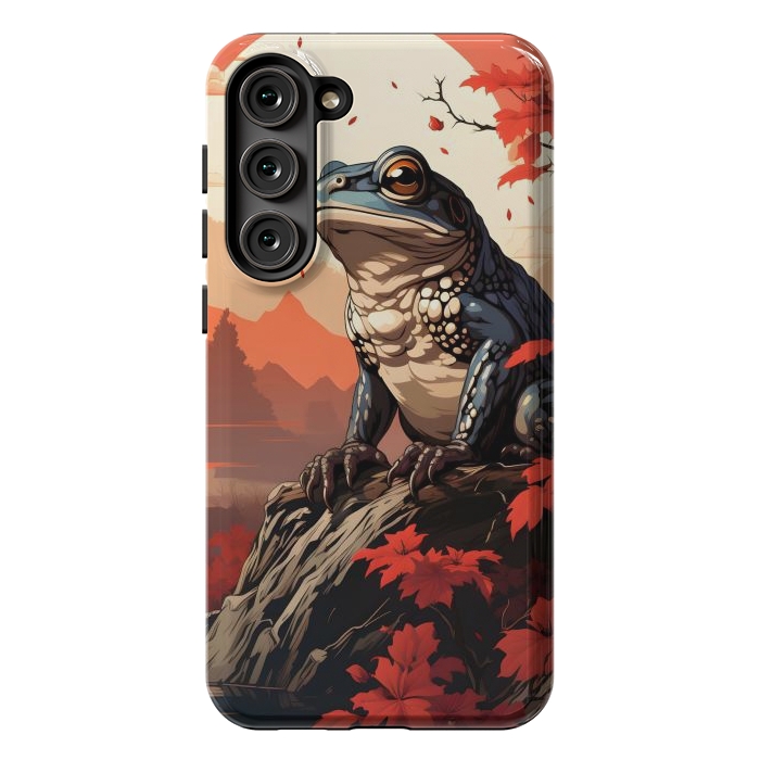 Galaxy S23 Plus StrongFit Japanese frog by haroulita