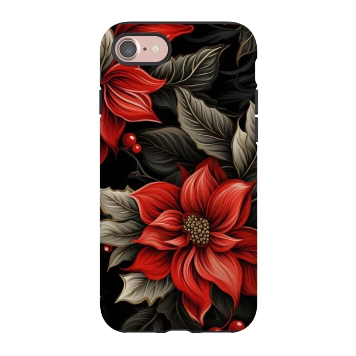 iPhone 7 StrongFit Christmas Poinsettia flowers by haroulita