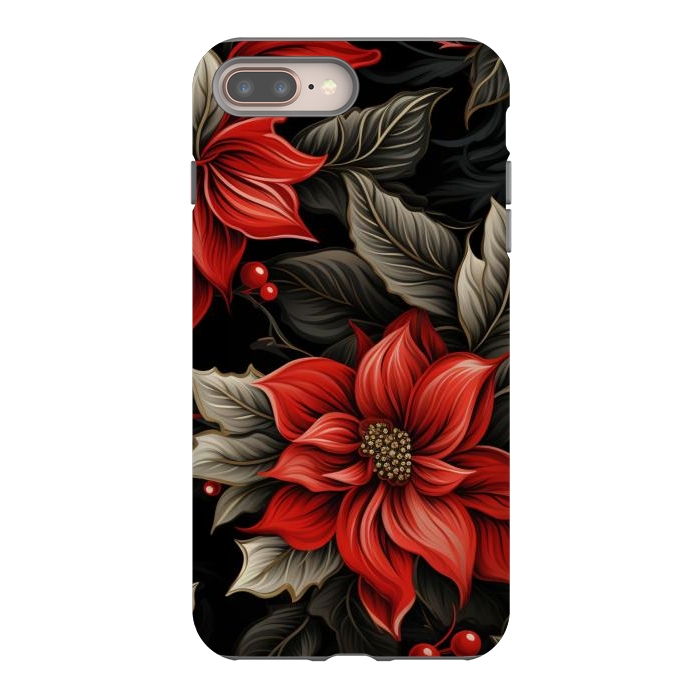 iPhone 7 plus StrongFit Christmas Poinsettia flowers by haroulita