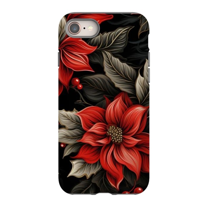iPhone 8 StrongFit Christmas Poinsettia flowers by haroulita
