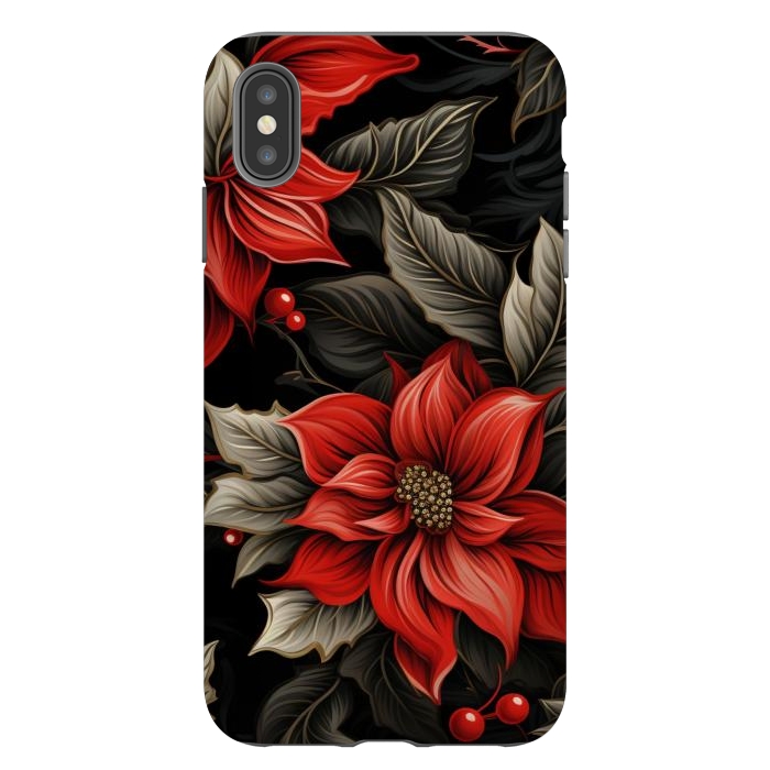 iPhone Xs Max StrongFit Christmas Poinsettia flowers by haroulita