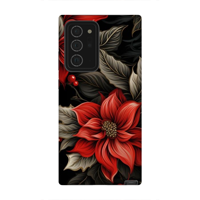 Galaxy Note 20 Ultra StrongFit Christmas Poinsettia flowers by haroulita