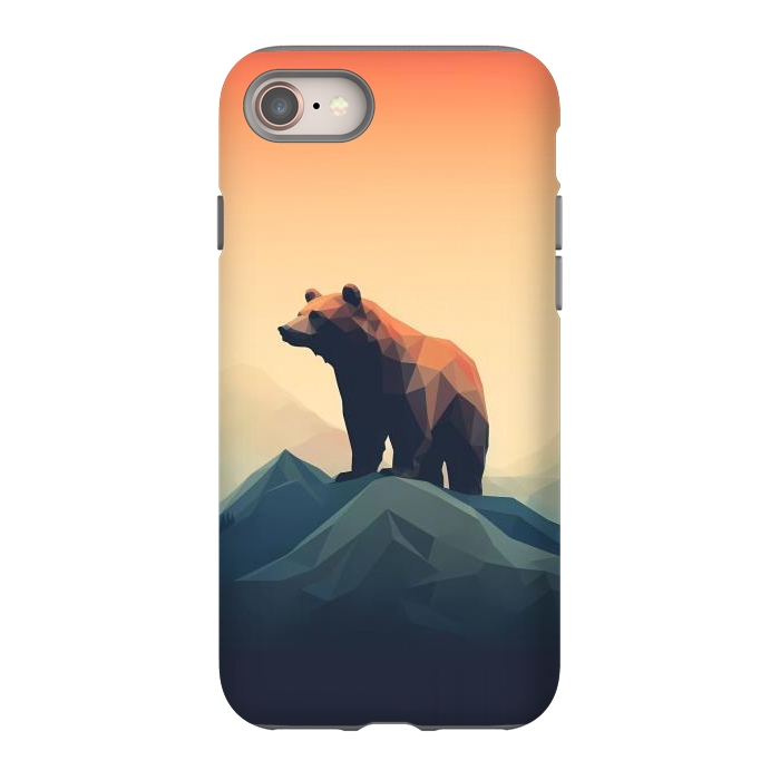 iPhone 8 StrongFit Bear in the mountains by haroulita