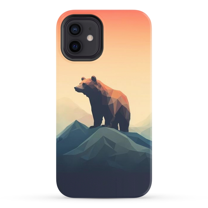 iPhone 12 StrongFit Bear in the mountains by haroulita
