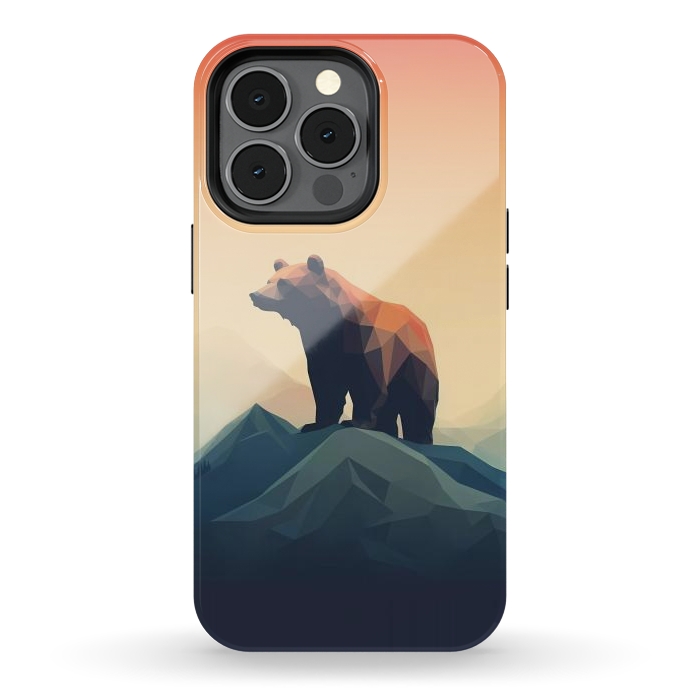 iPhone 13 pro StrongFit Bear in the mountains by haroulita