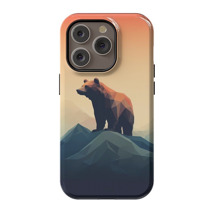 iPhone 14 Pro StrongFit Bear in the mountains by haroulita