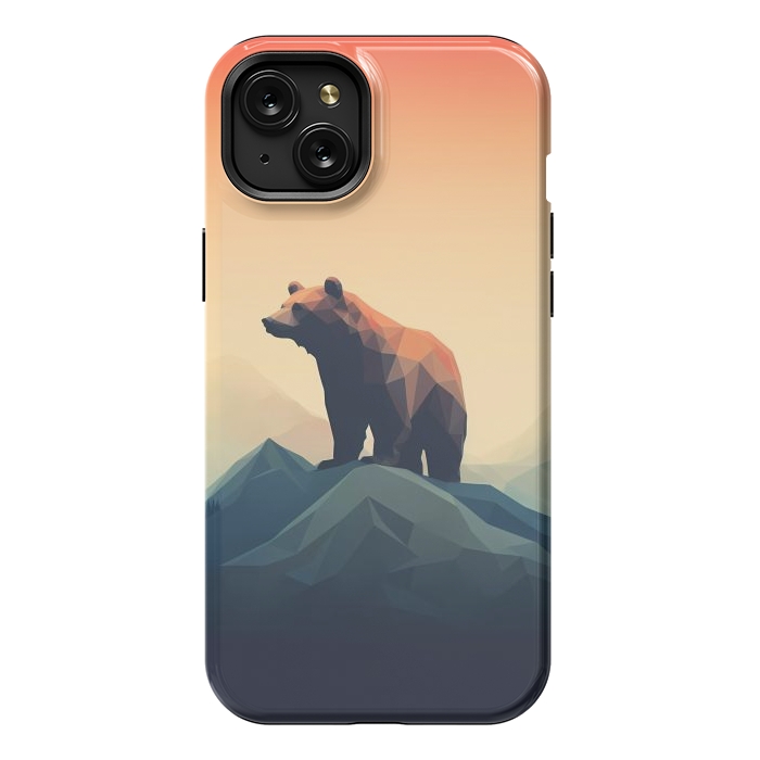 iPhone 15 Plus StrongFit Bear in the mountains by haroulita