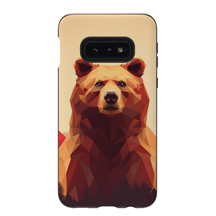 Galaxy S10e StrongFit Poly bear by haroulita