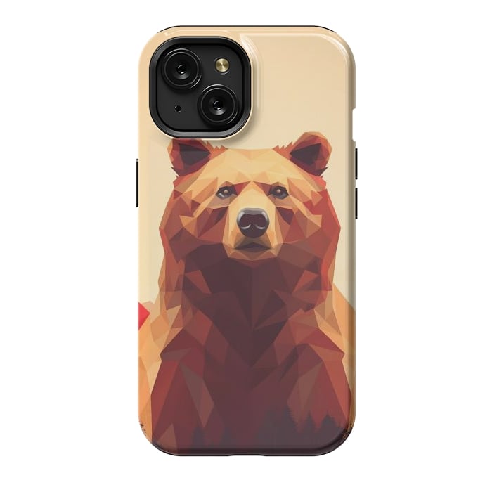 iPhone 15 StrongFit Poly bear by haroulita