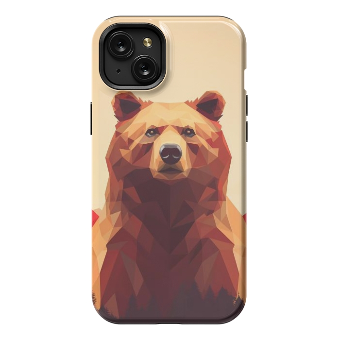 iPhone 15 Plus StrongFit Poly bear by haroulita