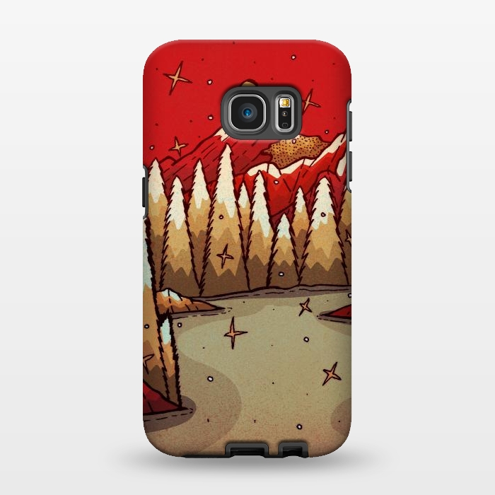 Galaxy S7 EDGE StrongFit The red Xmas lands by Steve Wade (Swade)