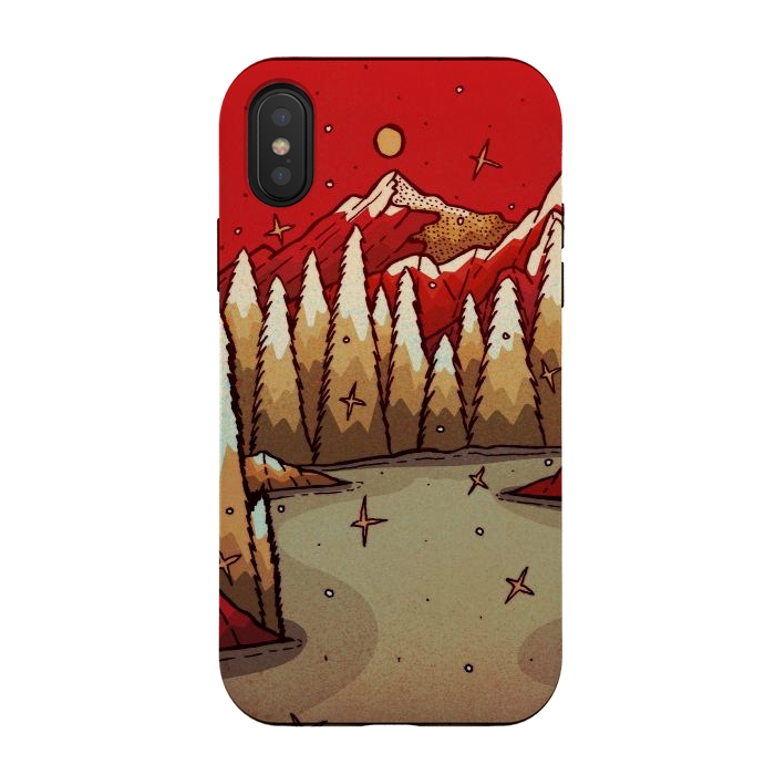 iPhone Xs / X StrongFit The red Xmas lands by Steve Wade (Swade)