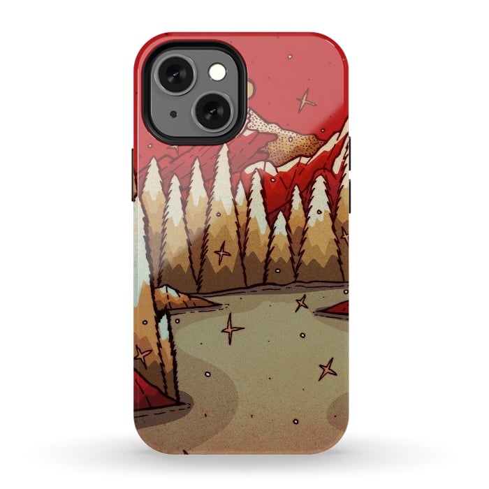 iPhone 12 mini StrongFit The red Xmas lands by Steve Wade (Swade)