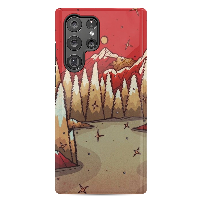 Galaxy S22 Ultra StrongFit The red Xmas lands by Steve Wade (Swade)