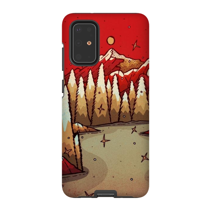Galaxy S20 Plus StrongFit The red Xmas lands by Steve Wade (Swade)