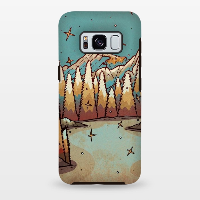 Galaxy S8 plus StrongFit Winter of gold and blue by Steve Wade (Swade)