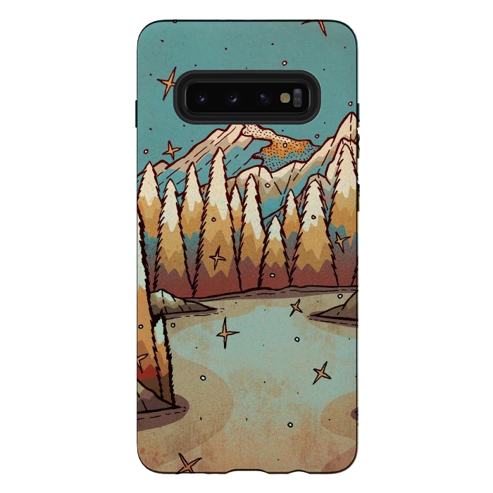 Galaxy S10 plus StrongFit Winter of gold and blue by Steve Wade (Swade)