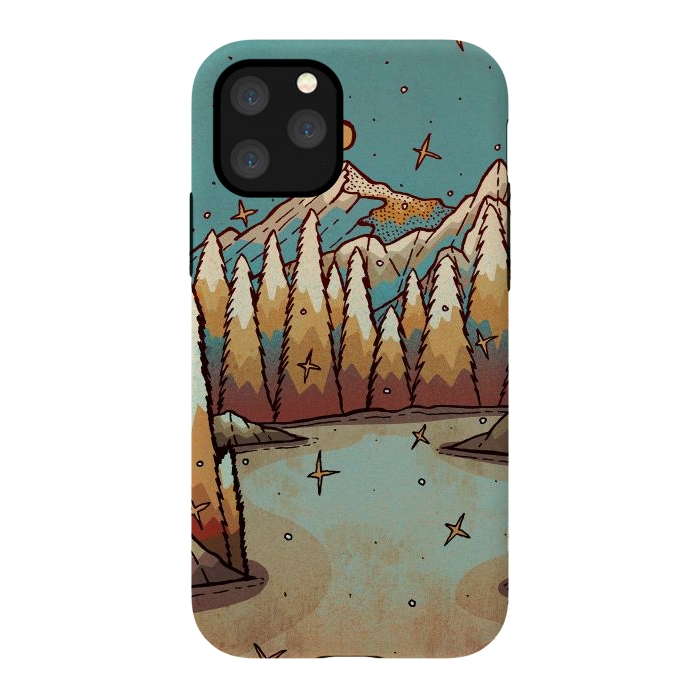 iPhone 11 Pro StrongFit Winter of gold and blue by Steve Wade (Swade)