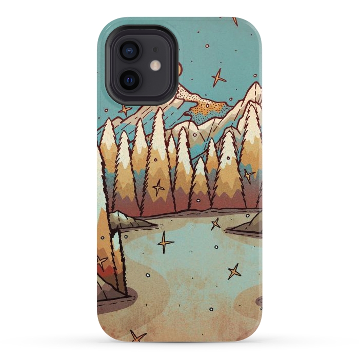 iPhone 12 StrongFit Winter of gold and blue by Steve Wade (Swade)