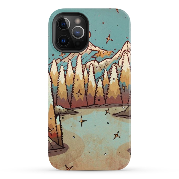iPhone 12 Pro StrongFit Winter of gold and blue by Steve Wade (Swade)