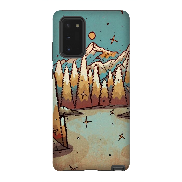 Galaxy Note 20 StrongFit Winter of gold and blue by Steve Wade (Swade)