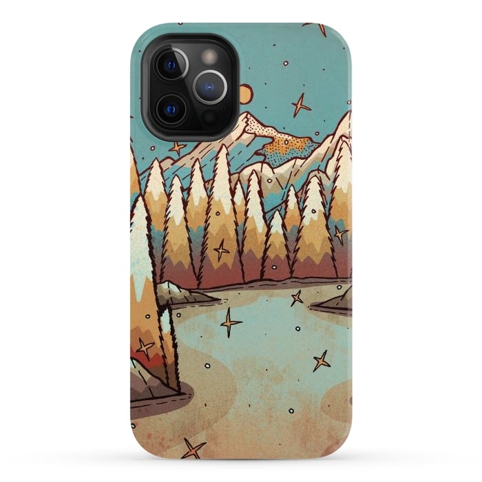 iPhone 12 Pro Max StrongFit Winter of gold and blue by Steve Wade (Swade)