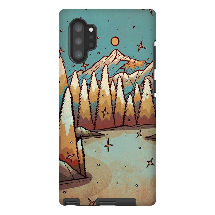 Galaxy Note 10 plus StrongFit Winter of gold and blue by Steve Wade (Swade)