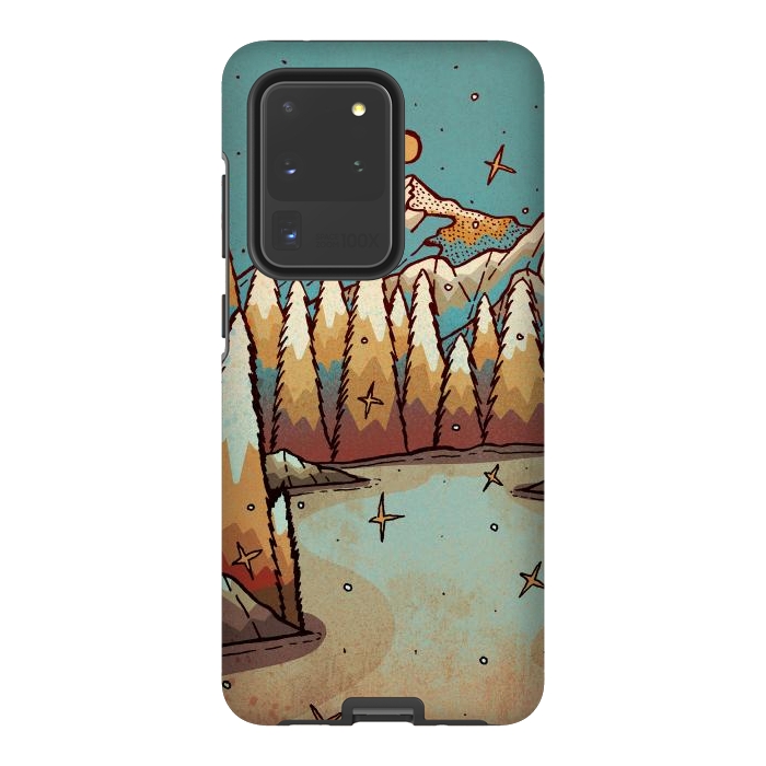 Galaxy S20 Ultra StrongFit Winter of gold and blue by Steve Wade (Swade)