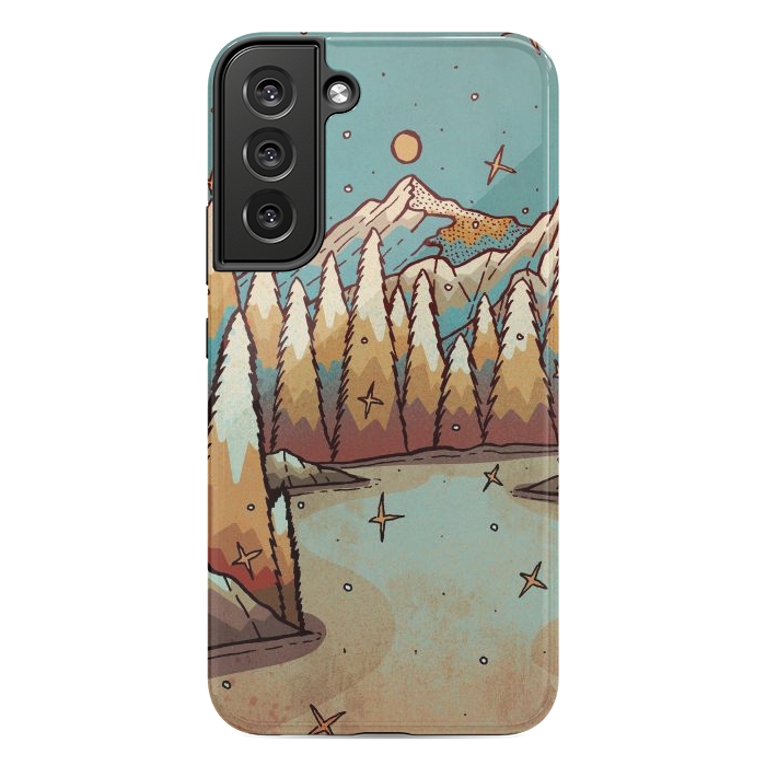 Galaxy S22 plus StrongFit Winter of gold and blue by Steve Wade (Swade)