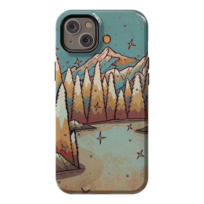 iPhone 14 Plus StrongFit Winter of gold and blue by Steve Wade (Swade)