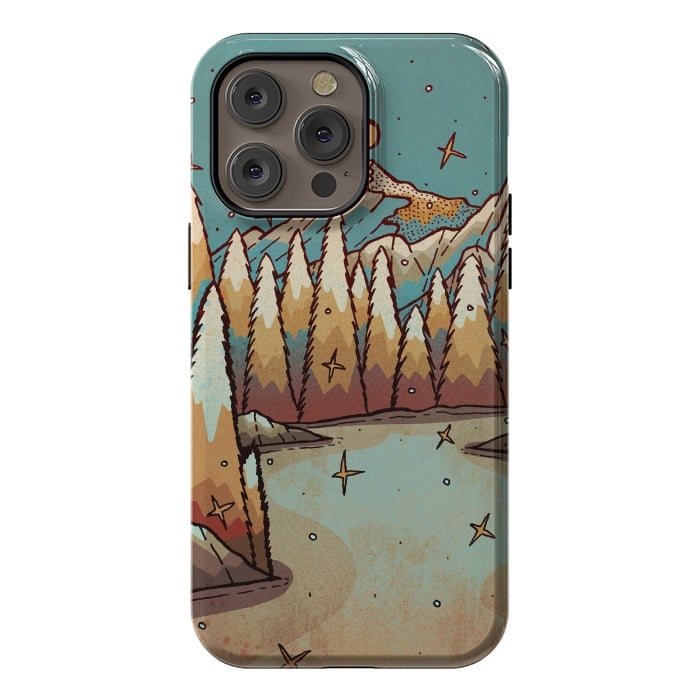iPhone 14 Pro max StrongFit Winter of gold and blue by Steve Wade (Swade)
