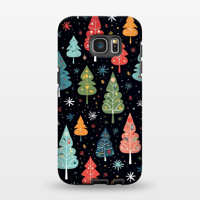 Galaxy S7 EDGE StrongFit Whimsical Christmas Pattern by Texnotropio