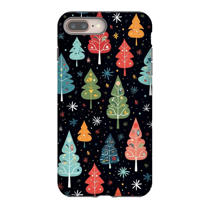 iPhone 8 plus StrongFit Whimsical Christmas Pattern by Texnotropio
