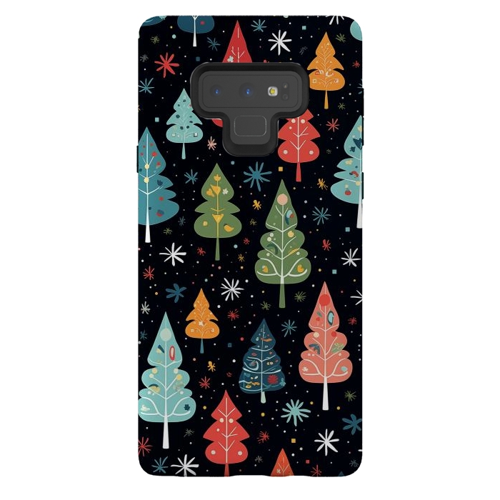 Galaxy Note 9 StrongFit Whimsical Christmas Pattern by Texnotropio