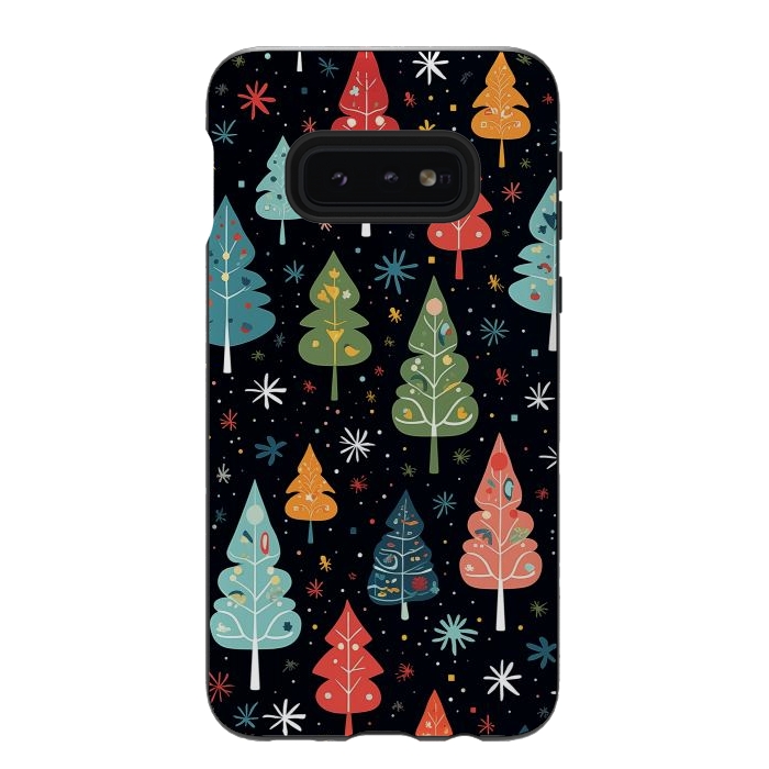 Galaxy S10e StrongFit Whimsical Christmas Pattern by Texnotropio